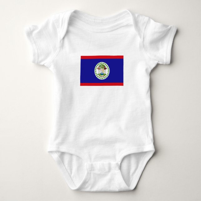 Belizean Flagga T Shirt (Framsida)