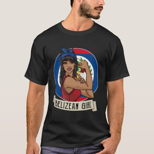 Belizean Girl Belize Gifts T Shirt (Framsida)