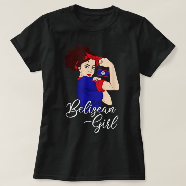Belizean Girl, Belize T Shirt (Design framsida)