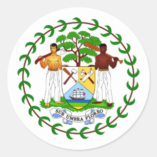 Belizean Jackat av Arm, Belize Runt Klistermärke