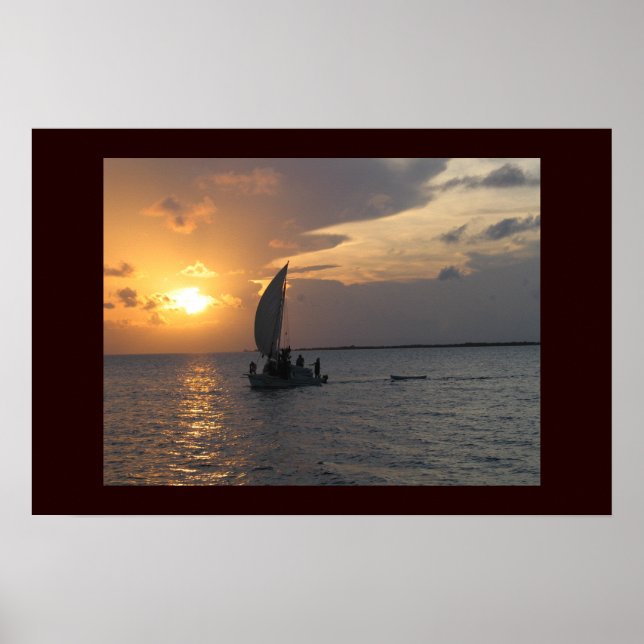 Belizean Sunset Poster (Framsidan)