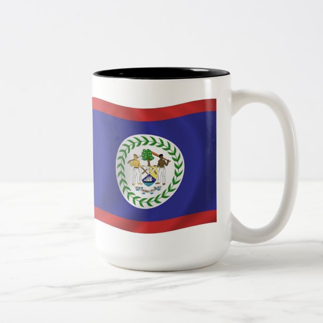 Belizes flagga mugg (Höger)