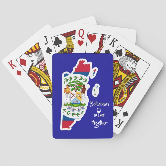 Belizianer Dricker Tillsammans Casinokort (Baksidan)