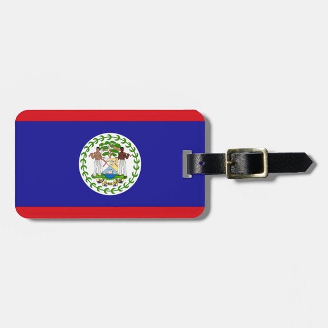 Belizisk flagga bagagebricka (Horisontell Framsida)