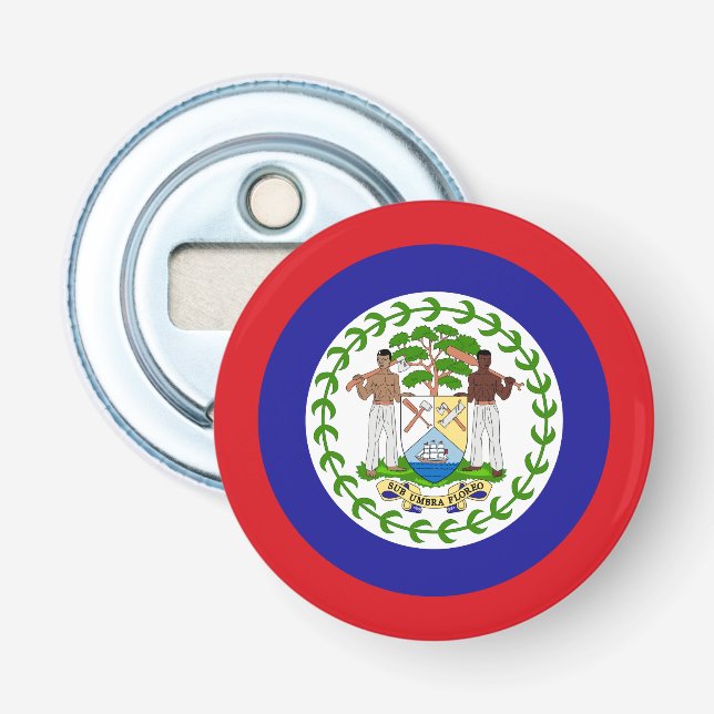 Belizisk flagga flasköppnare (Framsidan)