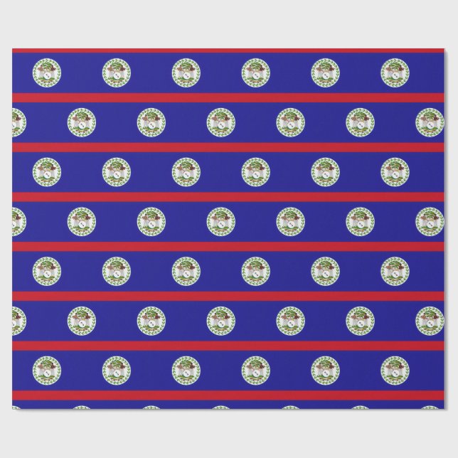 Belizisk flagga presentpapper (Platt)