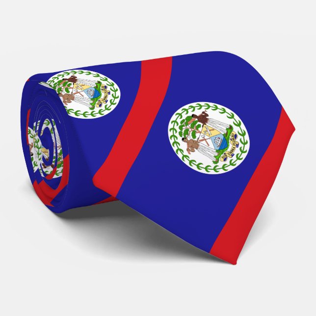 Belizisk flagga slips (Rullad)