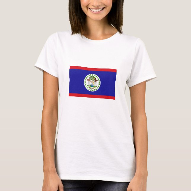 Belizisk flagga t shirt (Framsida)