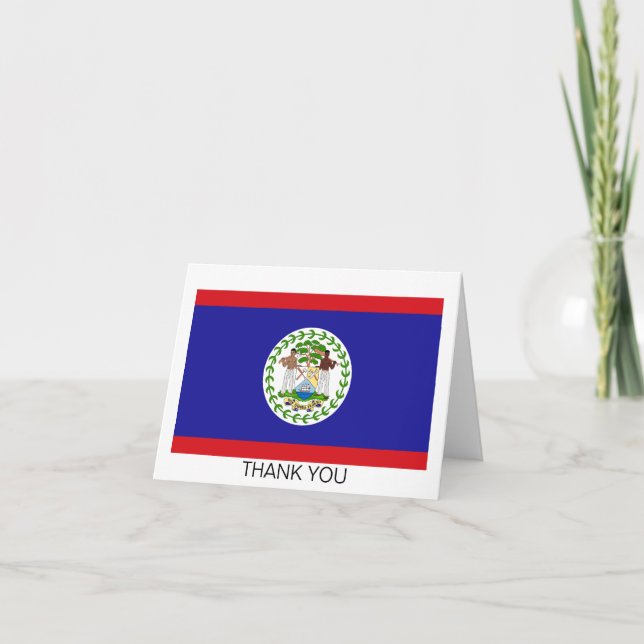 Belizisk flagga tack kort (Framsida)
