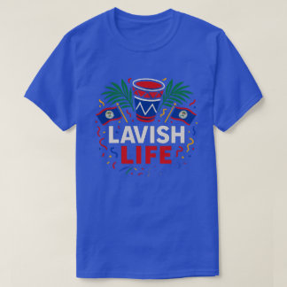 Belizisk Karnevalsutgåva Lyxig Skjorta T Shirt
