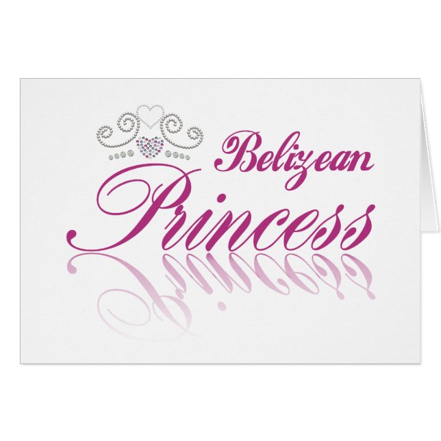 Belizisk Princess Hälsningskort (Framsidan Horizontal)