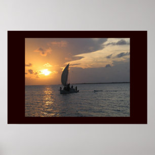Belizisk solnedgång poster