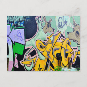 Belka och Strelka graffiti Vykort