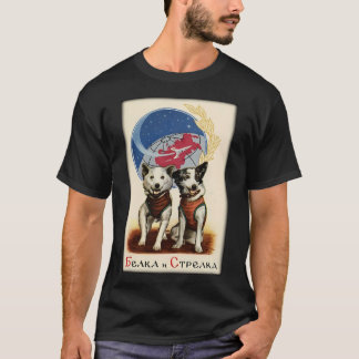 Belka och Strelka Space Hundar T Shirt