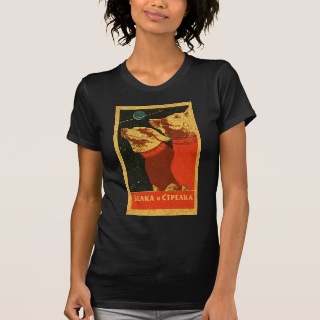 Belka och Strelka T Shirt (Framsida)