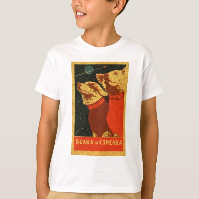 Belka och Strelka Tee Shirt (Framsida)