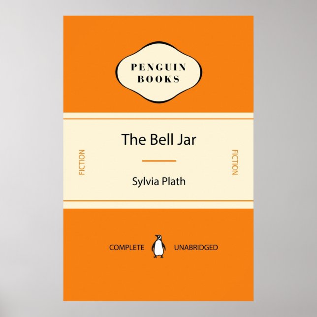 Bell Burk av Sylvia Plath Penguin Classic Cover Poster (Framsidan)