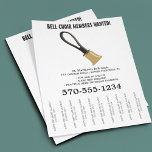 Bell Choir Handbell Musical Instrument Reklamblad<br><div class="desc">Befordra din klocka, rekrytera nya medlemmar eller erbjuda privat undervisning. Den här flygplanet illustrerar en handklocka och är redot att vara personlig med dina egna uppgifter. Flygflygaren har riva av remsor så att du enkelt kan informationen. Du måste använda saxen till men mellan varje remsa för att det ska bli...</div>