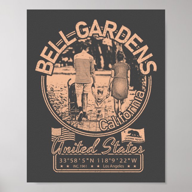 BELL GARDENS CALIFORNIA - VETERANS PARK POSTER (Framsidan)
