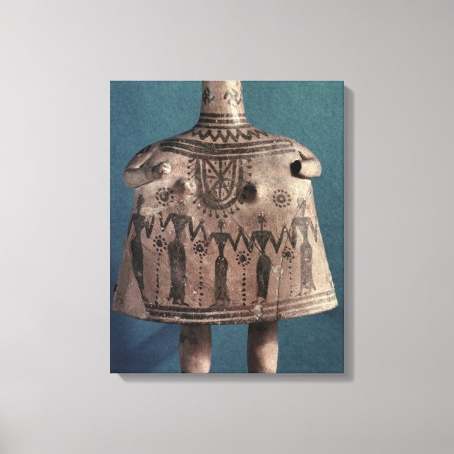 Bell idol, från Thebes, Boeotia, c.700 BC Canvastryck (Framsida)