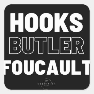bell krok, Judith Butler, Michel Foucault Fyrkantigt Klistermärke
