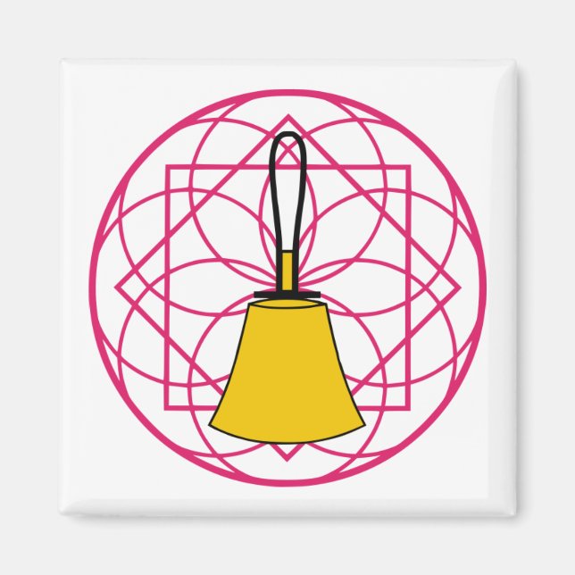 Bell Mandala Square Magnet (Framsidan)