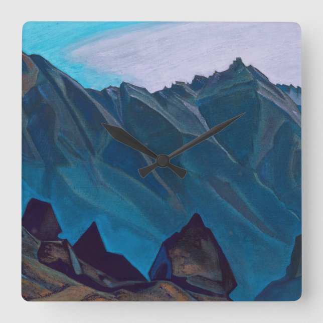 Bell Mountain, 1932 av Nicholas Roerich Fyrkantig Klocka (Framsida)