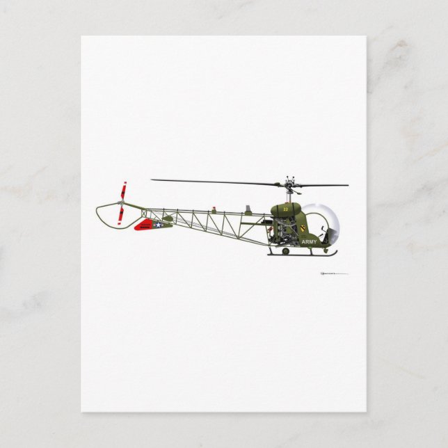 Bell OH-13 Sioux Vykort (Framsida)