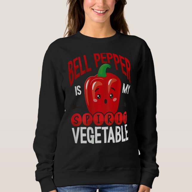 Bell Pepper Is My Spirit Vegetable Backprint Veget T Shirt (Framsida)