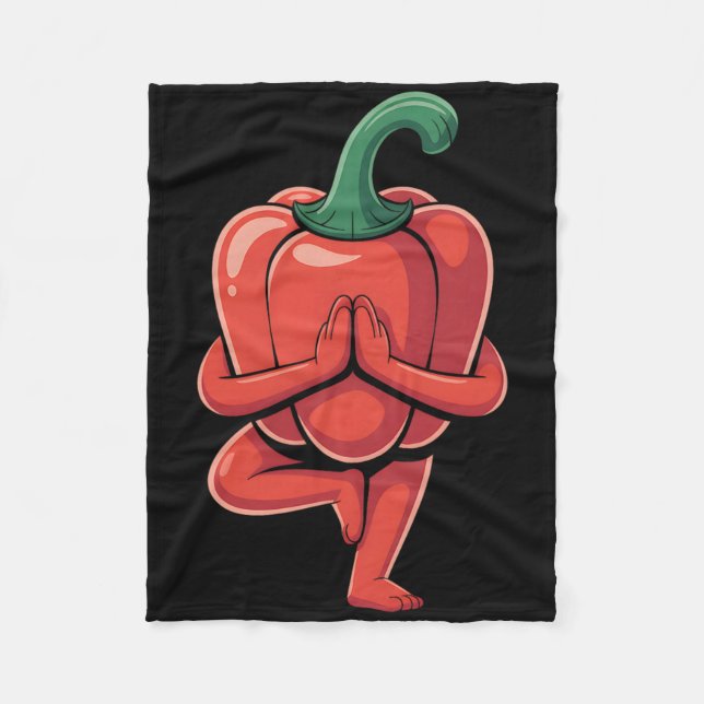 Bell Pepper Yoga  Fleecefilt (Framsidan)