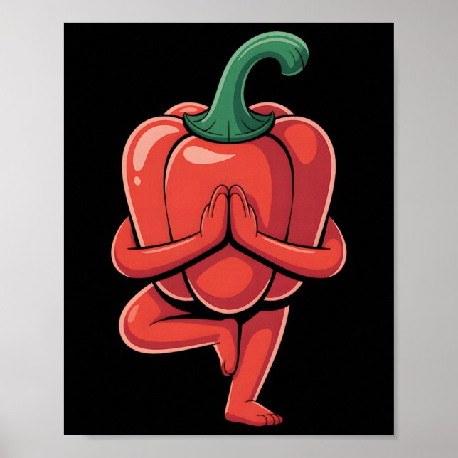 Bell Pepper Yoga  Poster (Framsidan)