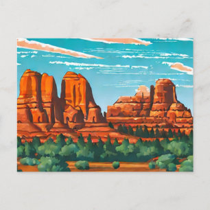 Bell Sten, Sedona, Arizona-målning Vykort