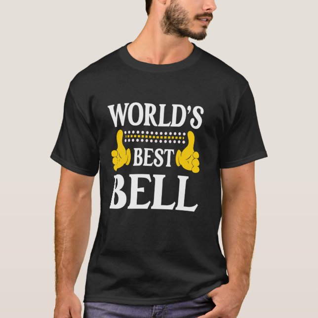 Bell Surname Funny Team Family Efternamn World's B T Shirt (Framsida)