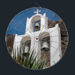 Bell torn darttavla<br><div class="desc">En typisk klocka torn på ön Santorini i Grekland. Bild © Angelika Stern</div>