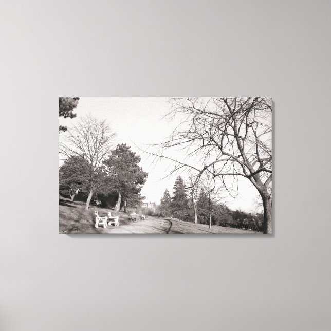 Bell Vue Park, Newport, Mon (Dec 1977) Canvastryck (Framsida)