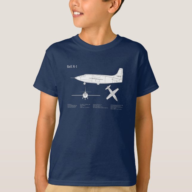 Bell X-1 - Flygplanets planritningar ABD T Shirt (Framsida)