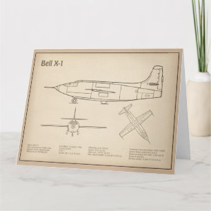 Bell X-1 - Flygplanets planritningar SD Tack Kort