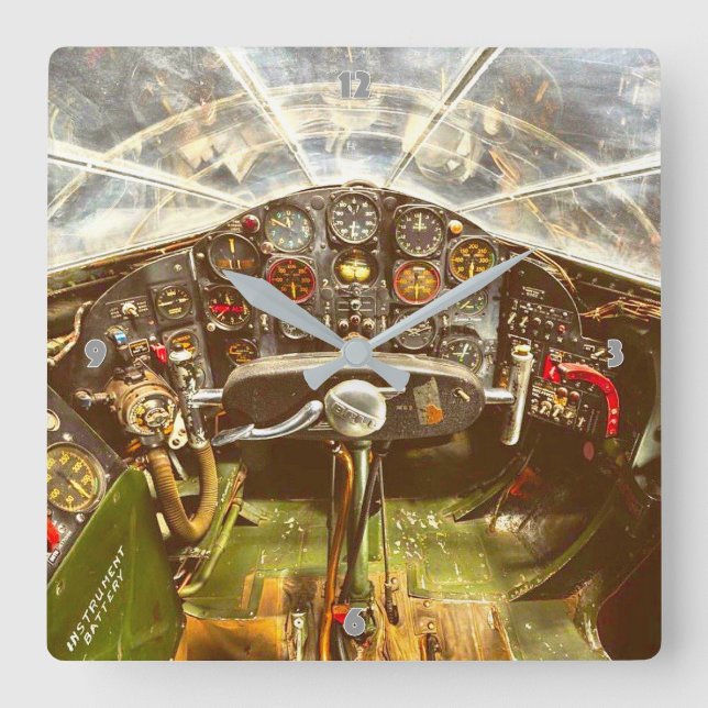 BELL X-1 "GLAMOROUS GLENNIS"-KOCKPIT FYRKANTIG KLOCKA (Framsida)