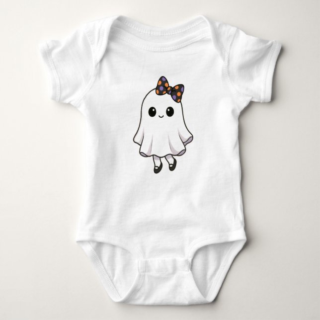 Bella Boo - Cute Halloween Ghost Baby Bodykostym | T Shirt (Framsida)
