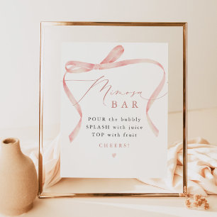 BELLA Bow Hon Gifter sig Mimosa Pub Poster
