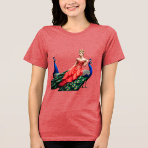 Bella+Canvas Dam Tri-Blend T-Shirt: Påfågel an T Shirt