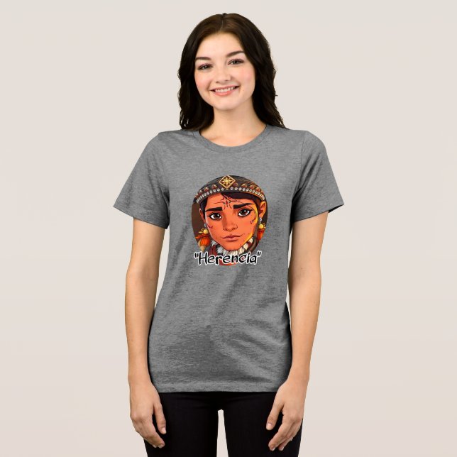 Bella+Canvas Dam Tri-blend T-Shirt, Solid Blac T Shirt (Framsida Full)