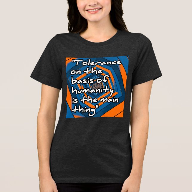 Bella+Canvas Dam Tri-blend T-Shirt, Solid Svart T Shirt (Framsida)