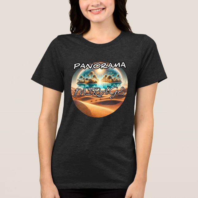 Bella+Canvas Dam Tri-blend T-Shirt, Solid Svart T Shirt (Framsida)