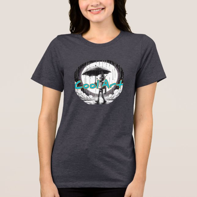Bella+Canvas Dam Tri-blend T-Shirt, Solid Svart T Shirt (Framsida)