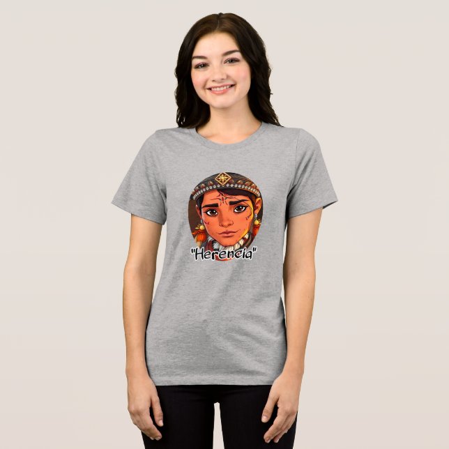 Bella+Canvas Dam Tri-blend T-Shirt, Solid Svart T Shirt (Framsida Full)
