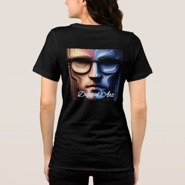 Bella+Canvas Dam Tri-blend T-Shirt, Solid Svart T Shirt (Baksida)