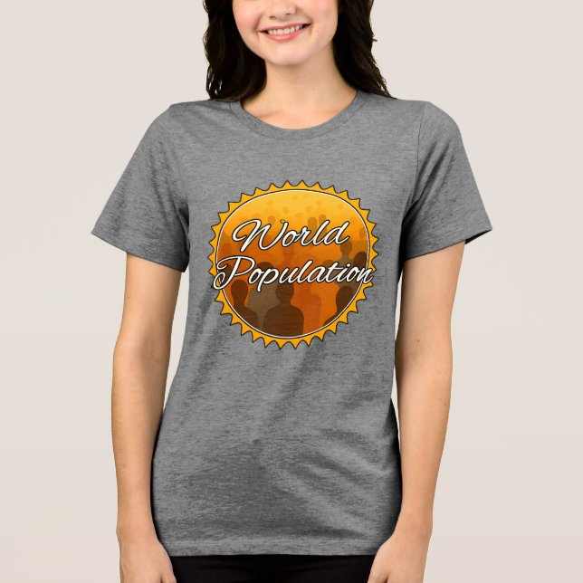 Bella+Canvas Dam Tri-blend T-Shirt, Vit, Adu T Shirt (Framsida)