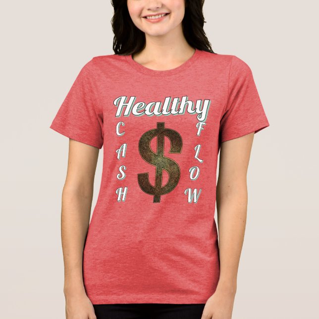 Bella+Canvas Dam Tri-blend T-Shirt, Vit, Adu T Shirt (Framsida)