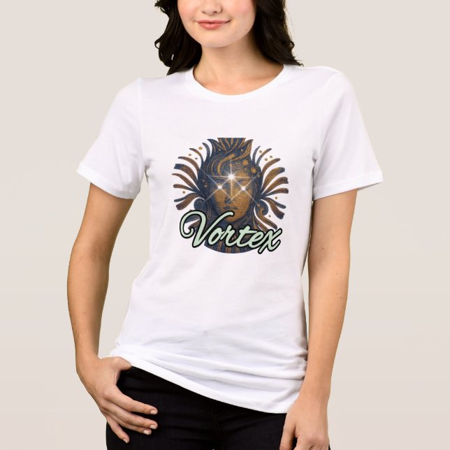 Bella+Canvas Dam Tri-blend T-Shirt, Vit, Adu T Shirt (Framsida)